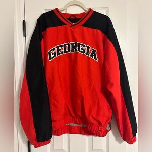 Vintage Georgia Red and Black Windbreaker